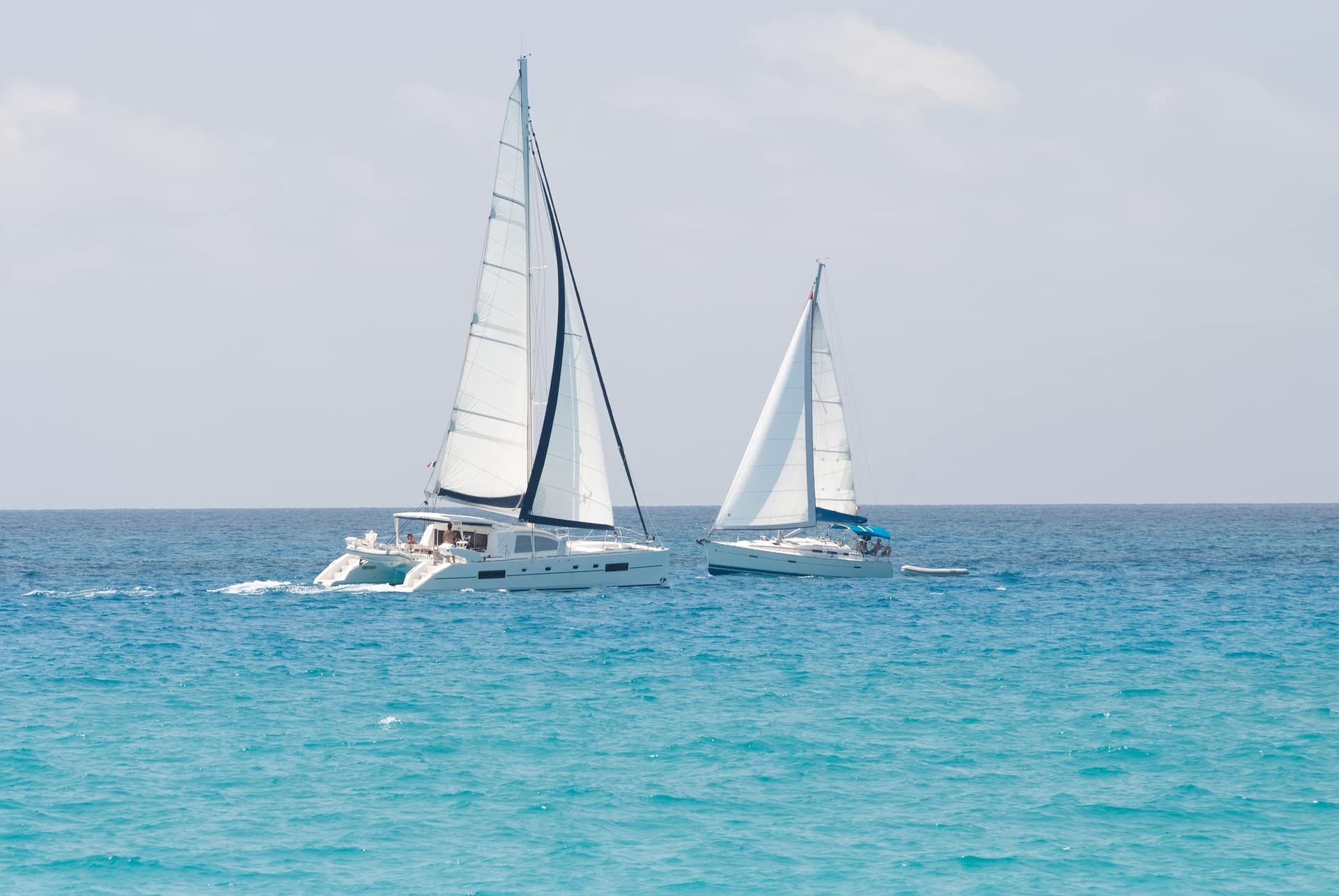 Catamaran au large de la côte Ouest