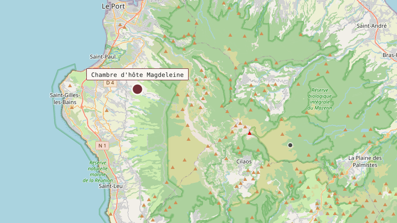 Carte situant Chambre d'hôte Magdeleine