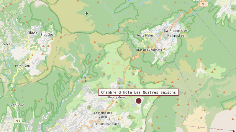 Carte situant Chambre d'hôte Les Quatres Saisons