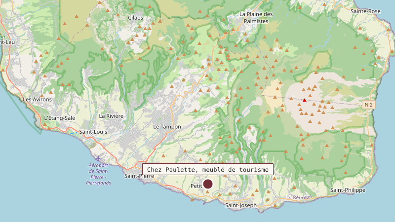 Carte situant Chez Paulette, meublé de tourisme
