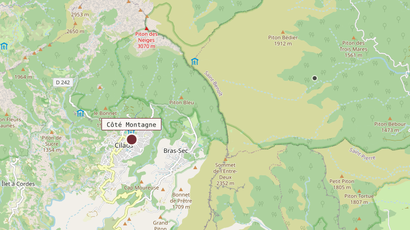 Carte situant Côté Montagne