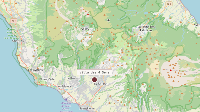 Carte situant Villa des 4 Sens