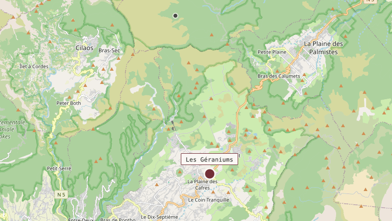 Carte situant Les Géraniums