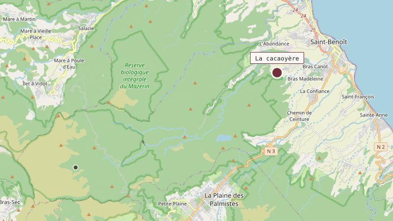 Carte situant La cacaoyère
