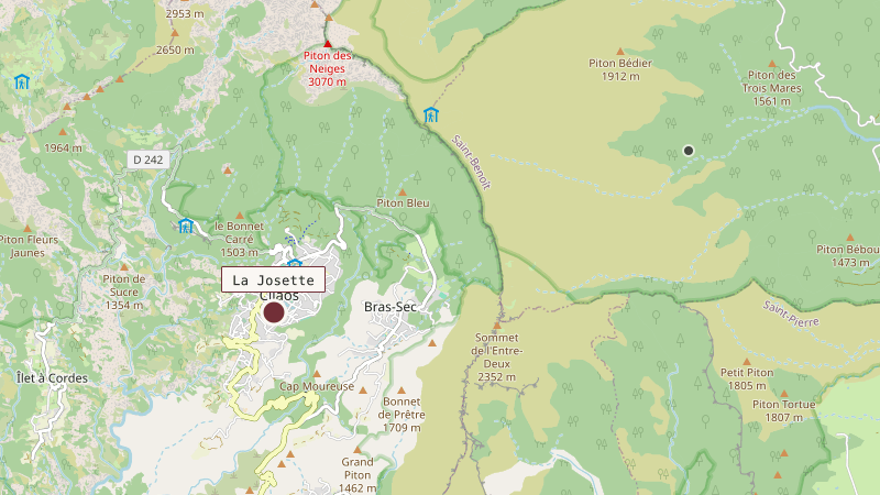 Carte situant La Josette