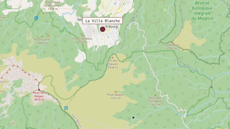 Carte situant La Villa Blanche