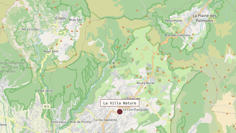 Carte situant La Villa Nature