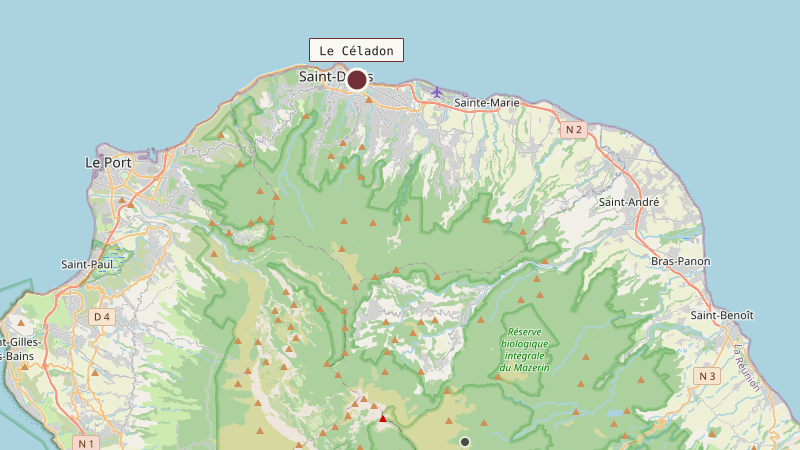 Carte situant Le Céladon