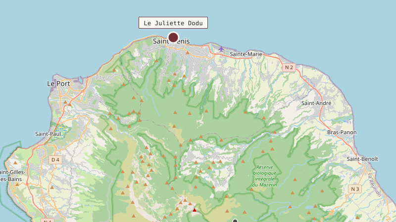 Carte situant Le Juliette Dodu