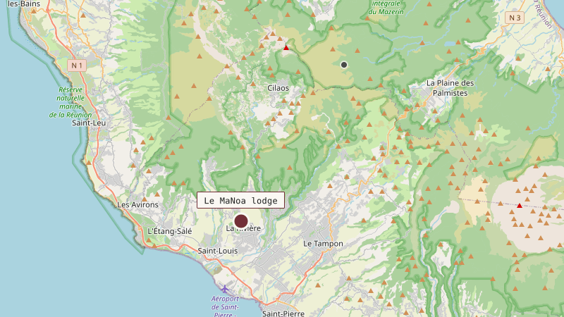 Carte situant Le MaNoa lodge