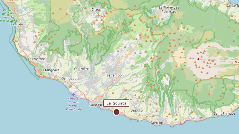 Carte situant Le Sounta