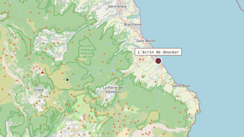 Carte situant L'écrin de douceur
