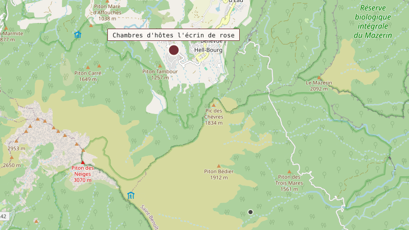 Carte situant Chambres d'hôtes l'écrin de rose