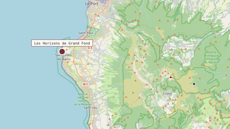 Carte situant Les Horizons de Grand Fond