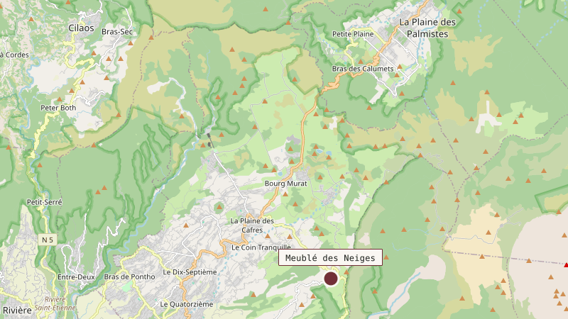 Carte situant Meublé des Neiges