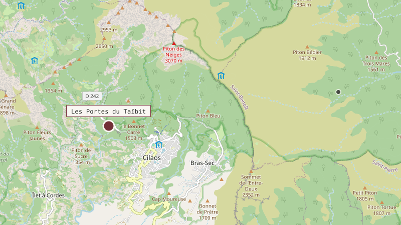 Carte situant Les Portes du Taïbit