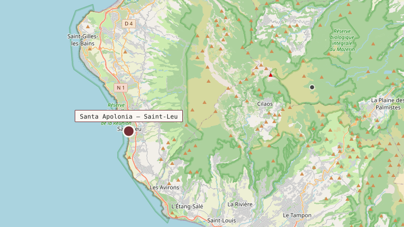 Carte situant Santa Apolonia — Saint-Leu