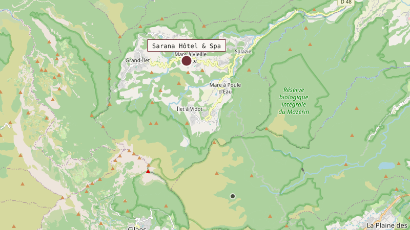 Carte situant Sarana Hôtel & Spa