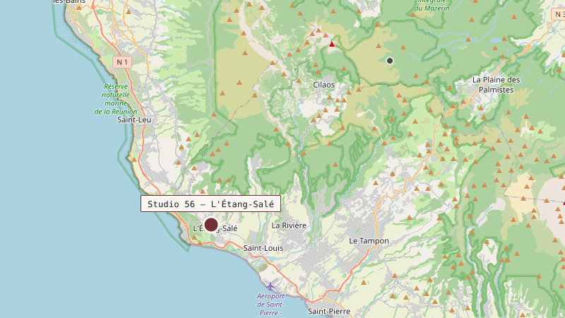 Carte situant Studio 56 — L'Étang-Salé