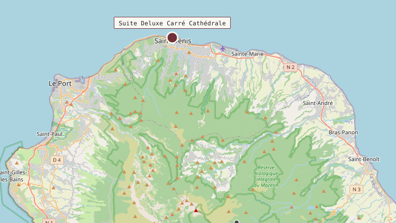 Carte situant Suite Deluxe Carré Cathédrale