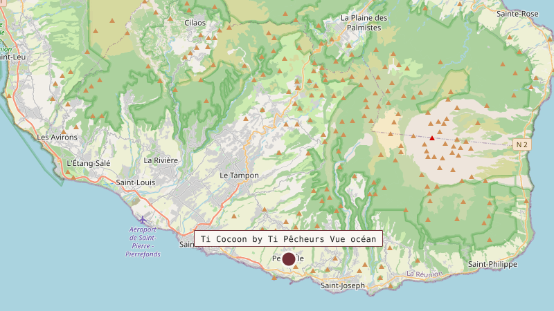 Carte situant Ti Cocoon by Ti Pêcheurs Vue océan