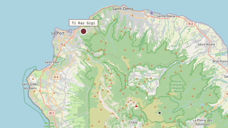 Carte situant Ti Kaz Gigi