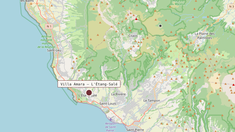Carte situant Villa Amara — L'Étang-Salé
