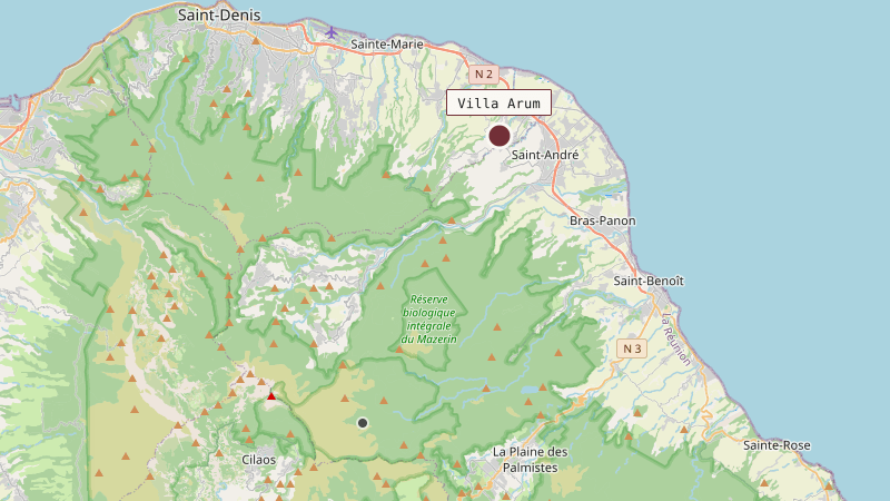 Carte situant Villa Arum