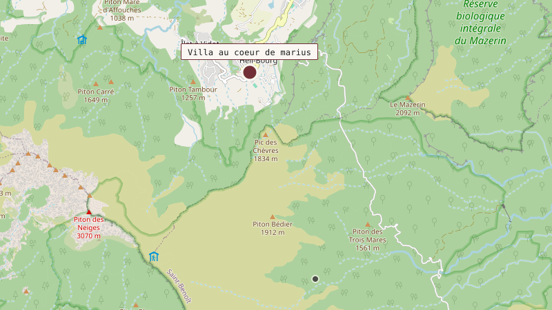 Carte situant Villa au coeur de marius