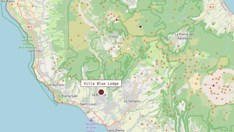 Carte situant Villa Blue Lodge