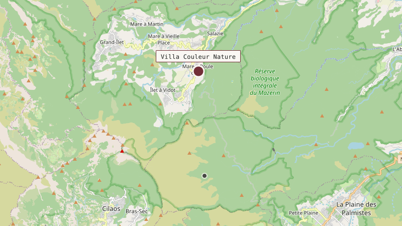 Carte situant Villa Couleur Nature