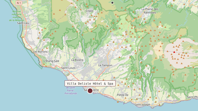 Carte situant Villa Delisle Hôtel & Spa