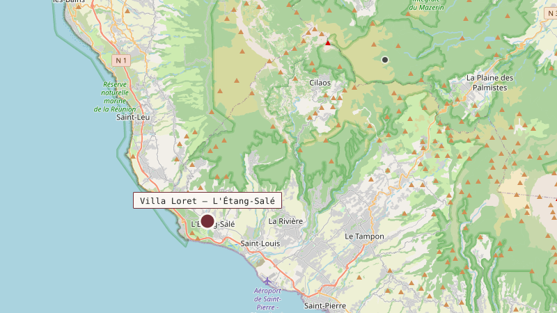 Carte situant Villa Loret — L'Étang-Salé
