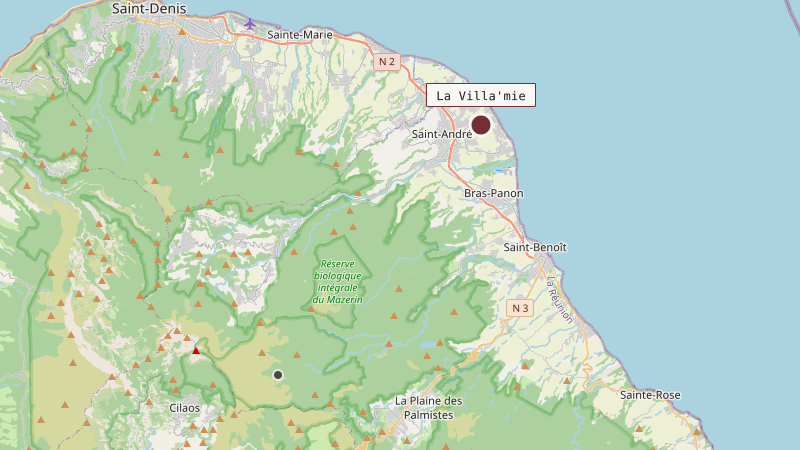 Carte situant La Villa'mie