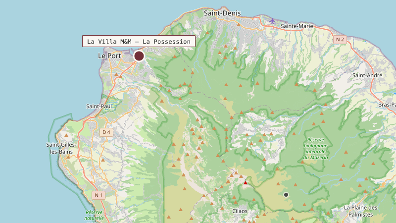 Carte situant La Villa M&M — La Possession