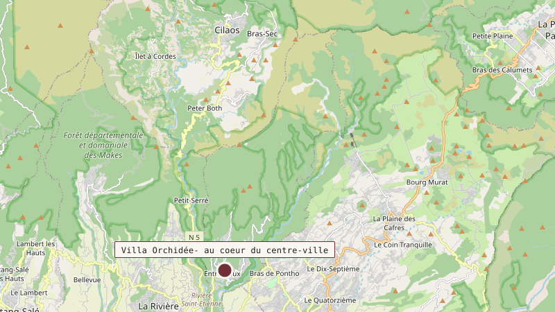 Carte situant Villa Orchidée- au coeur du centre-ville
