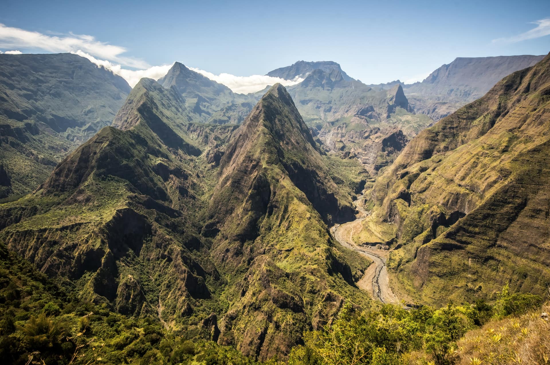 Le cirque de Mafate depuis les hauteurs